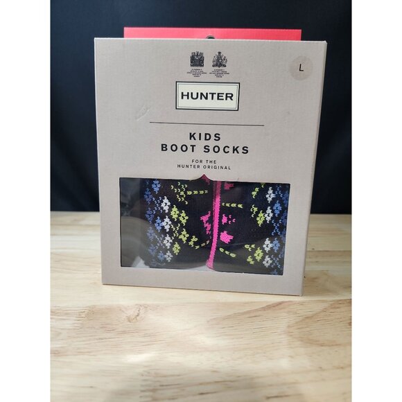 Hunter Boot Kids Socks for Original Solar flare size Large - Picture 1 of 5